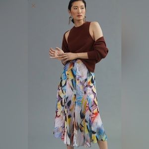 Anthropologie - A Line Midi Skirt